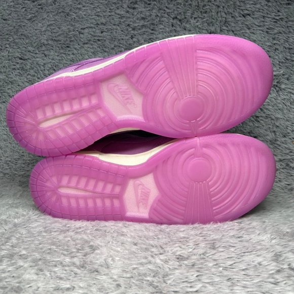 Nike Dunk Low Premium Size 8 Women Rush Fuchsia Pink Sail - Picture 7 of 9